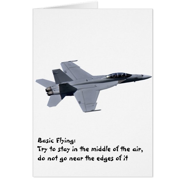 US Navy F-18 Super Hornet Card (Voorkant)
