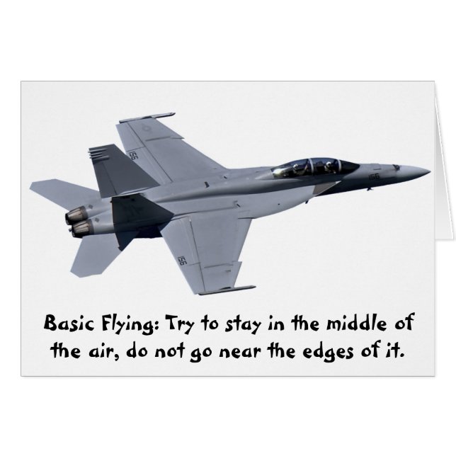 US Navy F-18 Super Hornet Card (Voorkant Horizontaal)