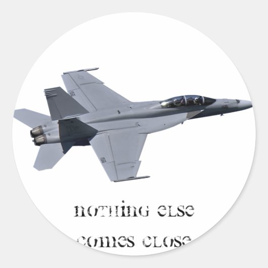 US Navy F-18 Super Hornet Sticker (Voorkant)