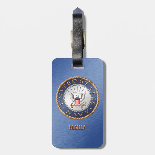 US Navy Family Bagagelabels (Achterkant verticaal)