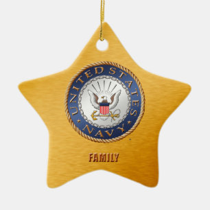 US Navy Family Ceramic Ornament