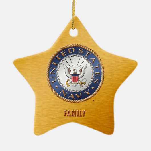 US Navy Family Ceramic Ornament (Voorkant)