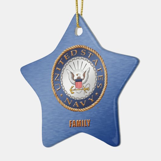 US Navy Family Ceramic Ornament (Links)