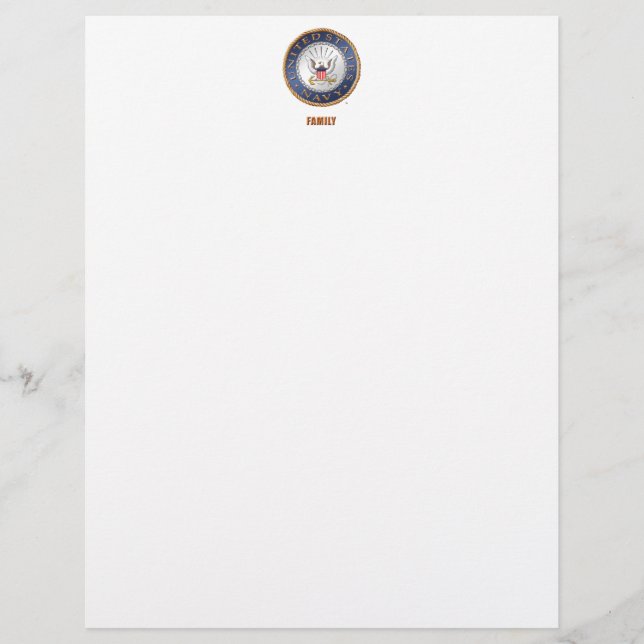 US Navy Family Letterhead (Voorkant)