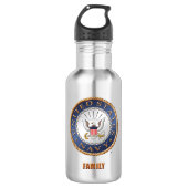 US Navy Family Water Bottle Waterfles (Voorkant)