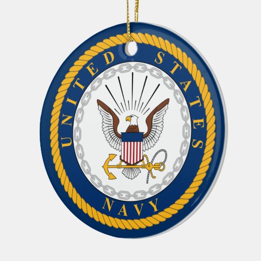 US Navy Fan Merch Navy Seal Gepersonaliseerd Ornam Keramisch Ornament (Links)