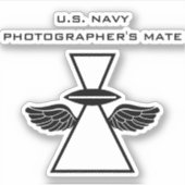 US Navy Fotograaf's Mate Vinyl Sticker (Voorkant)