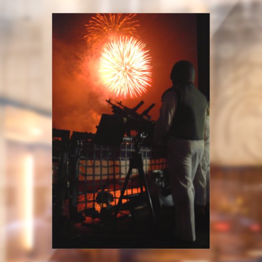 US Navy Independence vuurwerk wereldwijd Raamsticker (Vel 2)