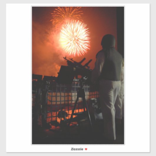 US Navy Independence vuurwerk wereldwijd Sticker (Vel)