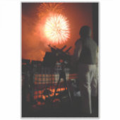 US Navy Independence vuurwerk wereldwijd Sticker (Voorkant)