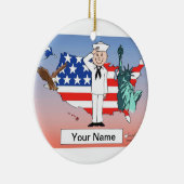US Navy - Mannelijk Keramisch Ornament (Rechts)