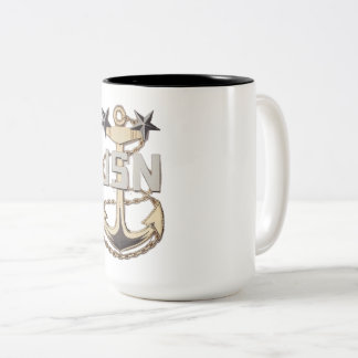 US Navy Master Chief Petty Officer (MCPO) Anker Tweekleurige Koffiemok