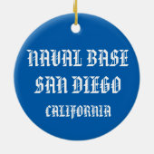 US Navy® Naval Base San Diego kerstversiering Keramisch Ornament (Achterkant)