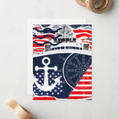 US Navy Notitiekaartje (Voorkant / Achterkant in situ)