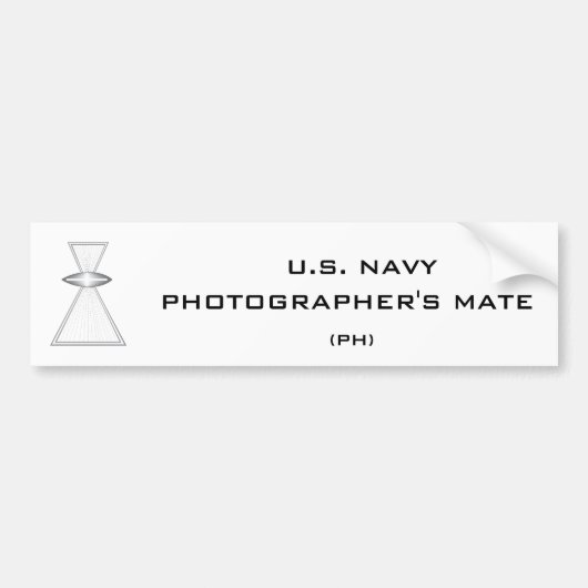 US Navy Photographer's Mate IFGA zonder vleugels Bumpersticker (Voorkant)