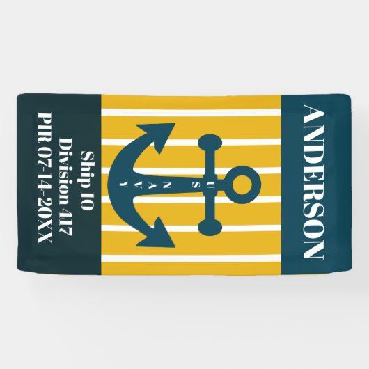 US Navy PIR Afstuderen Deurbanner Spandoek (Horizontaal)