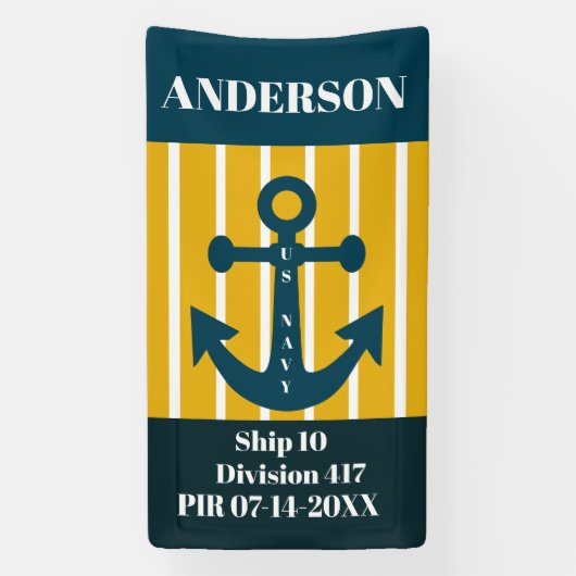 US Navy PIR Afstuderen Deurbanner Spandoek (Verticaal)