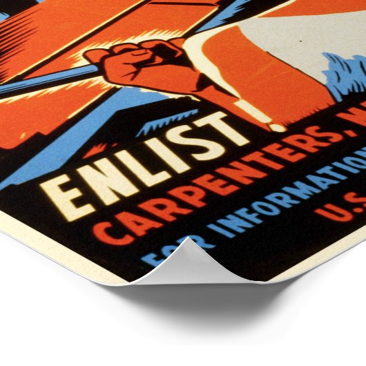 US Navy Poster - Bouw voor uw marine (Hoek)