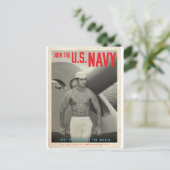 US Navy Recrugement Poster Briefkaart (Staand voorkant)