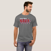 US Navy Retro Rood Wit en Blauw Vibes T-shirt (Voorkant volledig)