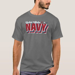 US Navy Retro  Rood Wit en Blauw Vibes T-shirt