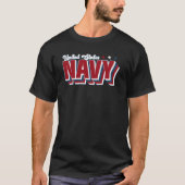 US Navy Retro Rood Wit en Blauw Vibes T-shirt (Voorkant)