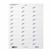 US Navy Return Address Label (Full Sheet)