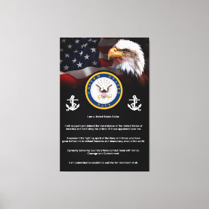 US Navy SAILORS Creed Canvas Afdruk