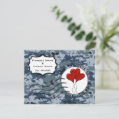 US Navy Save the Date & Balloons Aankondigingskaart (Staand voorkant)