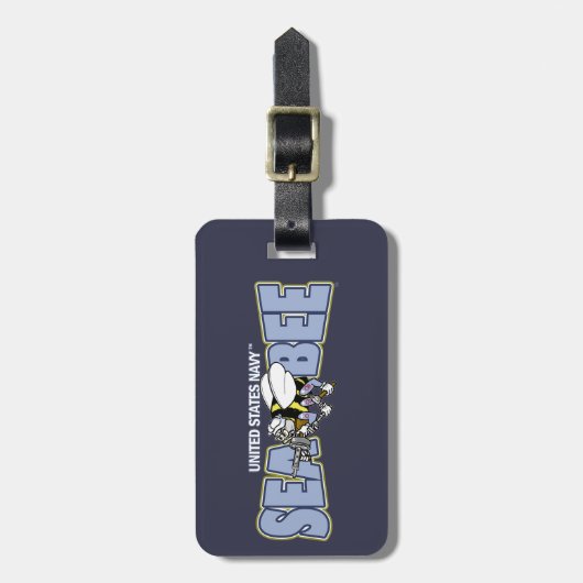US Navy Seabee Bagagelabel (Voorkant verticaal)