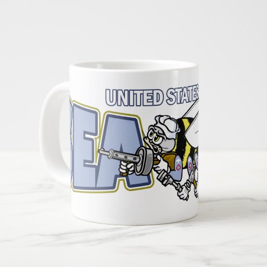 US Navy Seabee Grote Koffiekop (Links)