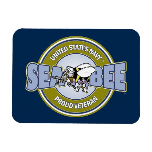 US Navy Seabee Magneet (Horizontaal)