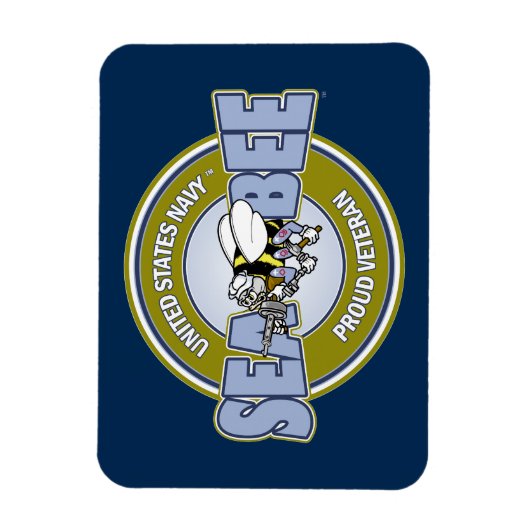 US Navy Seabee Magneet (Verticaal)