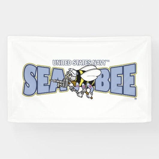 US Navy Seabee Spandoek (Horizontaal)