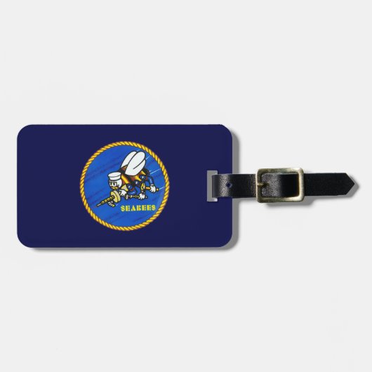 US Navy Seabees Logo Bagagelabel (Voorkant horizontaal)