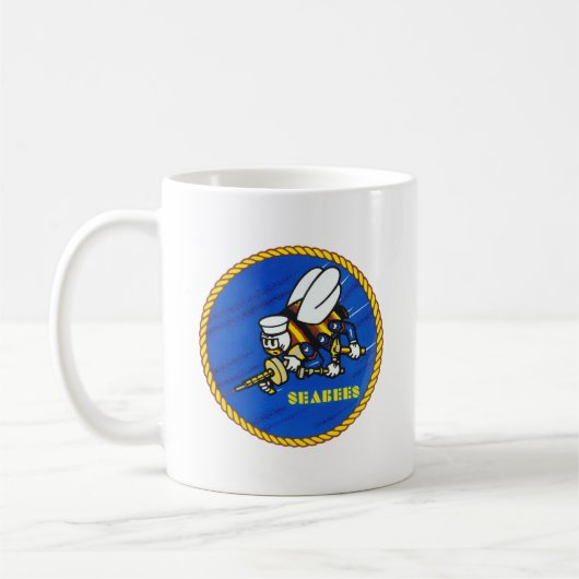 US Navy Seabees Logo Koffiemok (Links)