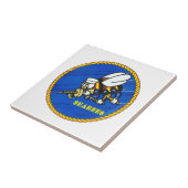 US Navy Seabees Logo Tegeltje (Zijkant)
