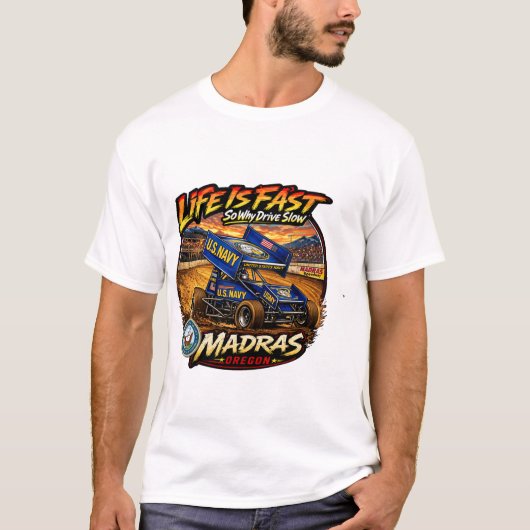US Navy Sprint Car Leven Is Snel T-shirt (Voorkant)