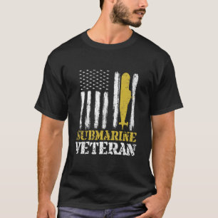US Navy Submarine Veteran USA Vlag  T-shirt