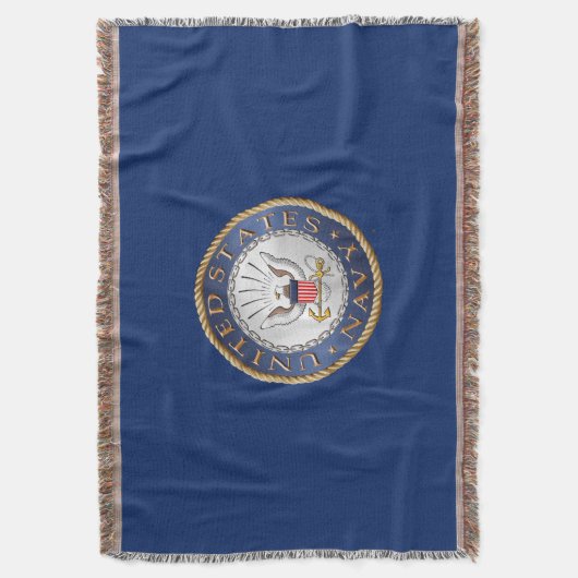 US Navy Throw Blanket Deken (Voorkant Verticaal)