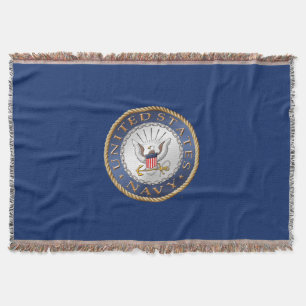 US Navy Throw Blanket Deken