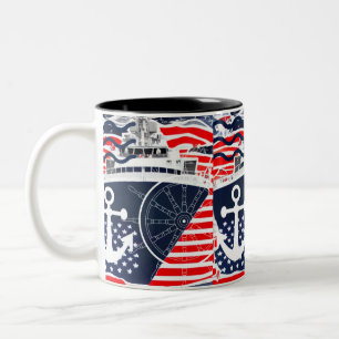 US Navy Tweekleurige Koffiemok