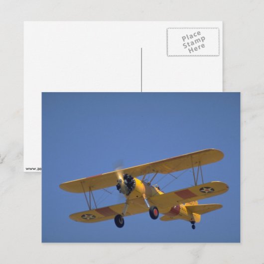 US Navy versie, Stearman N3N3 Briefkaart (Voorkant / Achterkant)