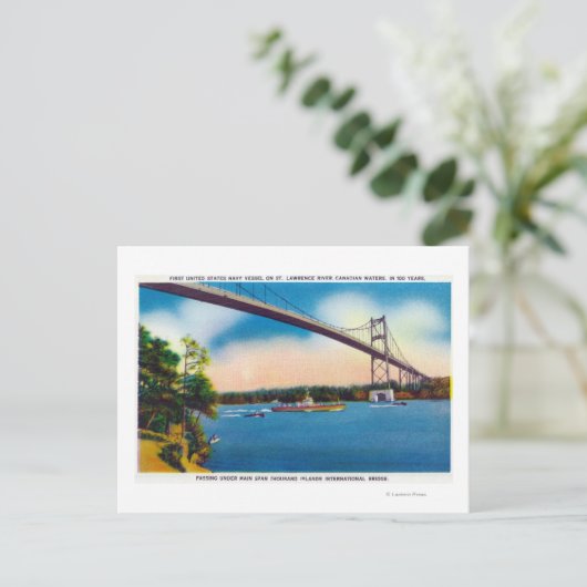 US Navy Vessel Briefkaart (Staand voorkant)