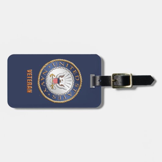 US Navy Veteran Bagagelabel (Voorkant horizontaal)