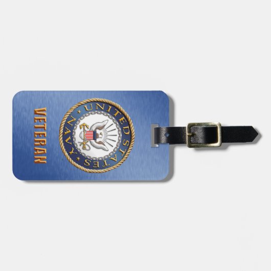 US Navy Veteran Bagagelabel (Voorkant horizontaal)