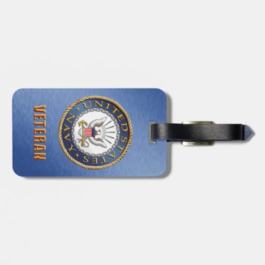 US Navy Veteran Bagagelabel (Achterkant horizontaal)