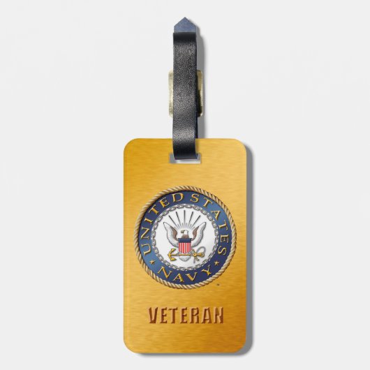 US Navy Veteran Bagagelabel (Achterkant verticaal)