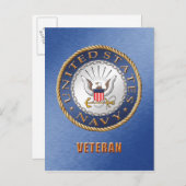 US Navy Veteran Briefkaart (Voorkant / Achterkant)