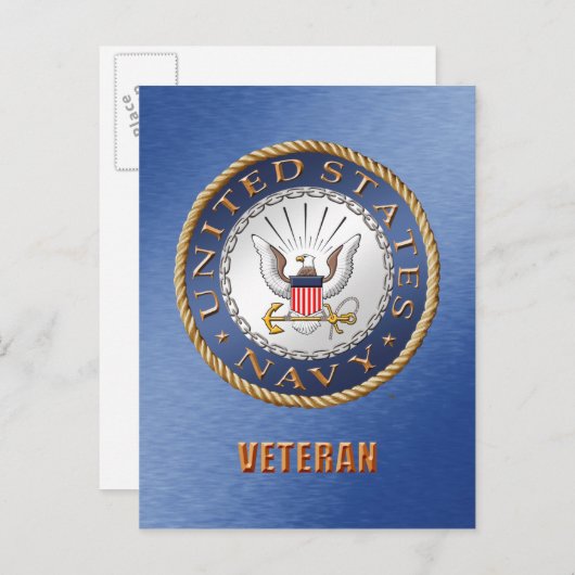 US Navy Veteran Briefkaart (Voorkant / Achterkant)